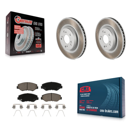 [Avant] Kit de disque (revêtu) et plaquette (céramique) de frein pour 2012-2016 Honda CR-V FWD KGC-100496