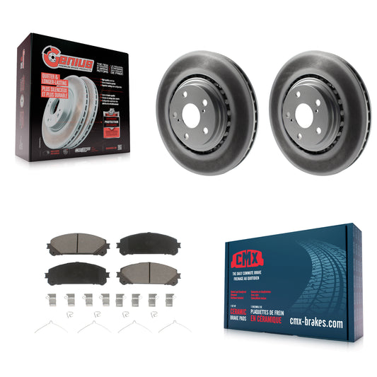 [Avant] Kit de disque (revêtu) et plaquette (céramique) de frein pour Toyota Highlander Sienna Lexus RX350 NX200t NX300 RX450h NX300h KGC-100503