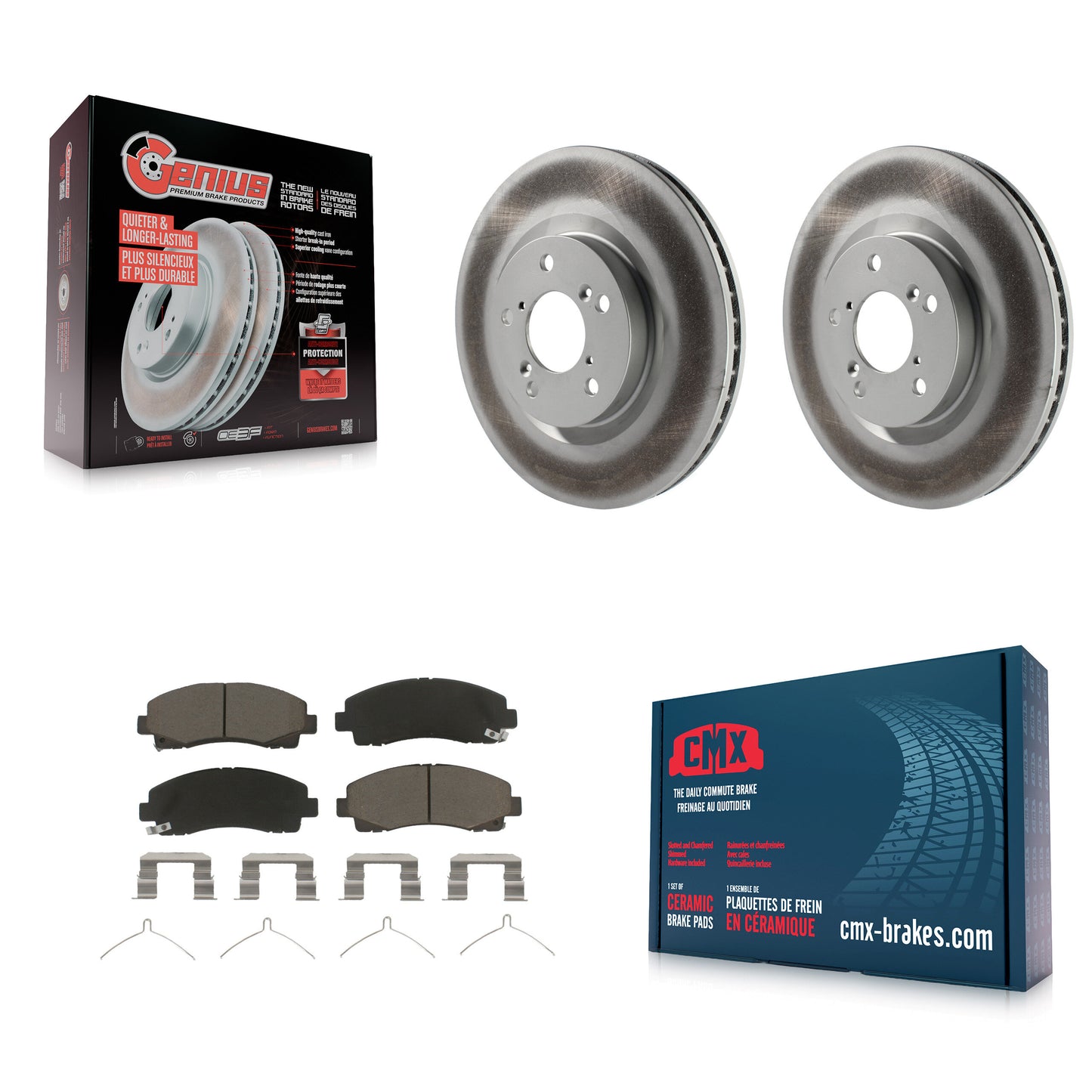[Avant] Kit de disque (revêtu) et plaquette (céramique) de frein pour 2009-2014 Acura TL KGC-100505