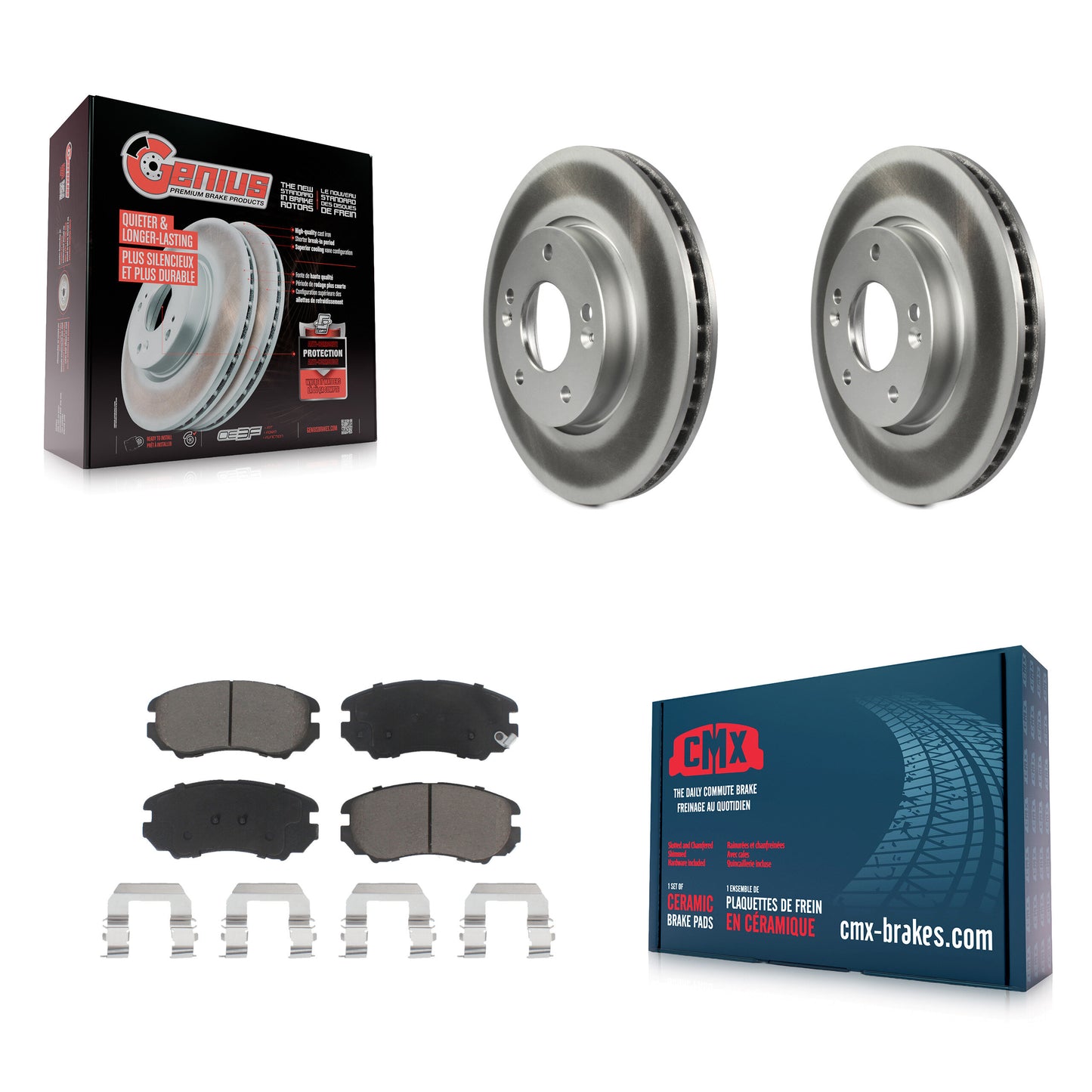 [Avant] Kit de disque (revêtu) et plaquette (céramique) de frein pour 2010-2011 Kia Soul 2.0L KGC-100508