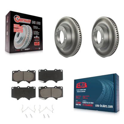 [Avant] Kit de disque (revêtu) et plaquette (céramique) de frein pour 2010-2023 Toyota 4Runner Lexus GX460 KGC-100513