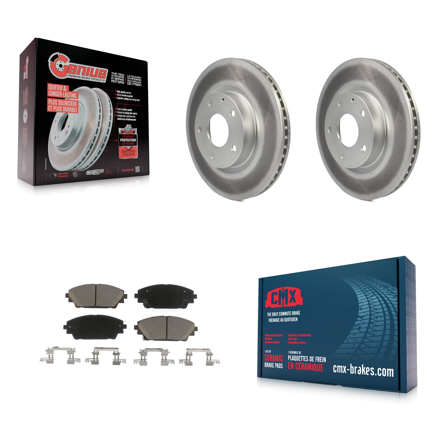 [Avant] Kit de disque (revêtu) et plaquette (céramique) de frein pour Mazda 3 CX-3 Sport KGC-100518