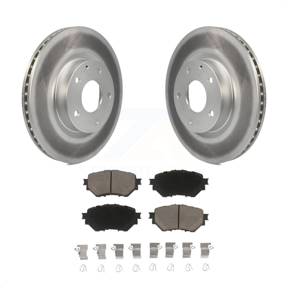 [Avant] Kit de disque (revêtu) et plaquette (céramique) de frein pour Mazda 3 Sport Vehicles Manufactured In Mexico 2.5L KGC-100520 par Transit Auto