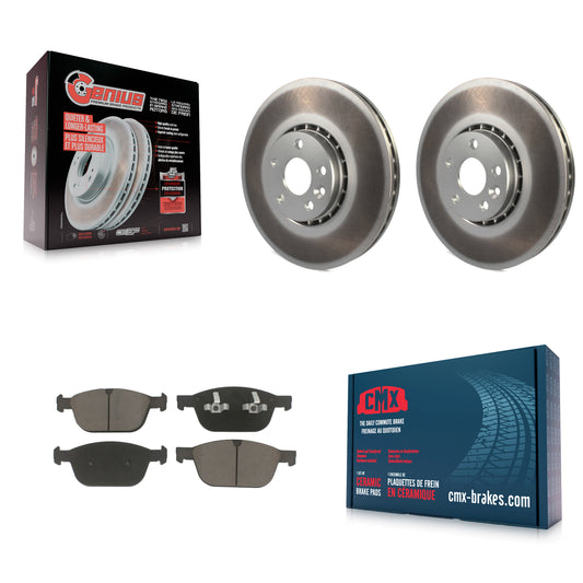 [Avant] Kit de disque (revêtu) et plaquette (céramique) de frein pour 2010-2015 Volvo XC60 KGC-100524