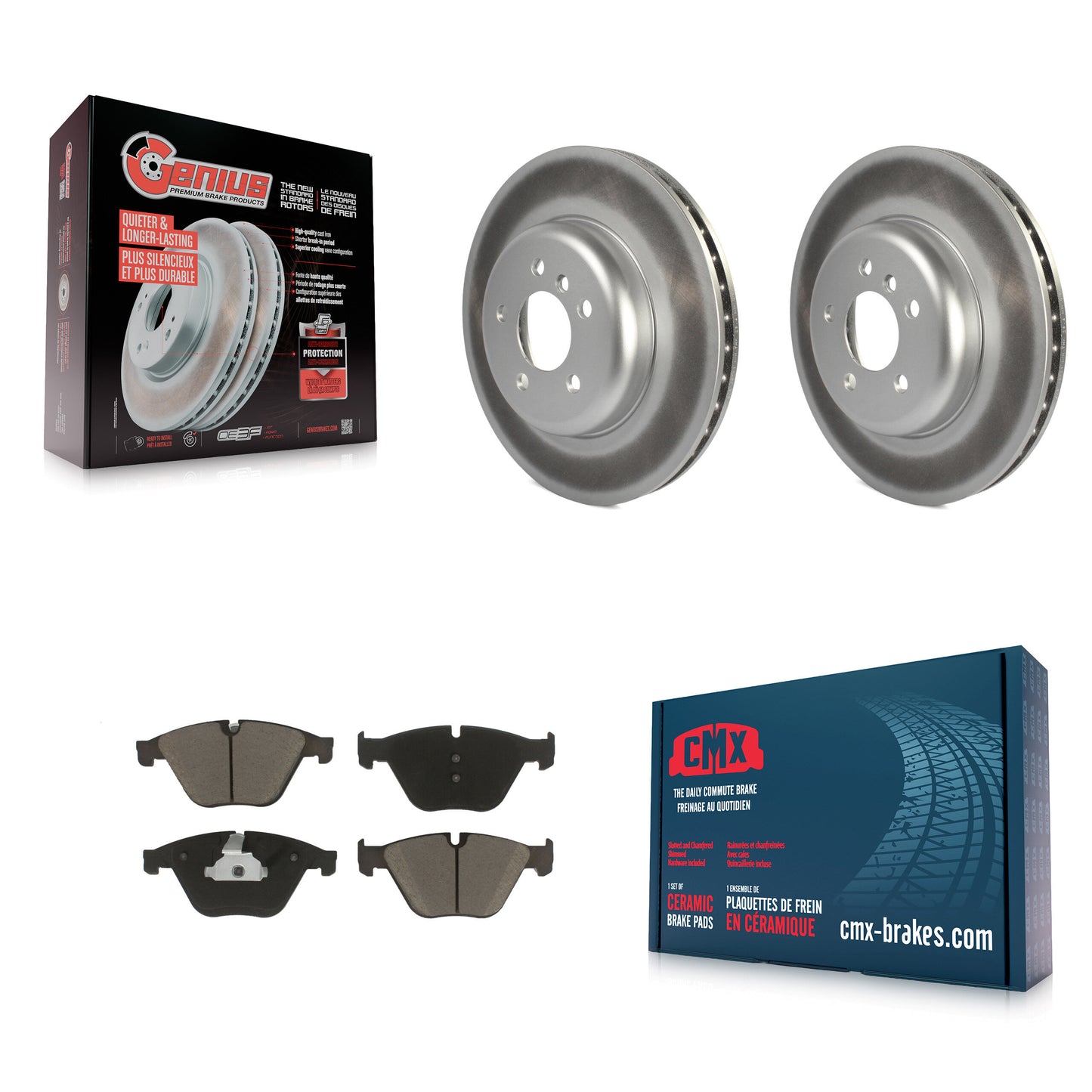 [Avant] Kit de disque (revêtu) et plaquette (céramique) de frein pour BMW 535i xDrive 640i Gran Coupe 535d ActiveHybrid 5 KGC-100531