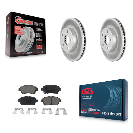 [Avant] Kit de disque (revêtu) et plaquette (céramique) de frein pour 2004-2009 Toyota Prius KGC-100536