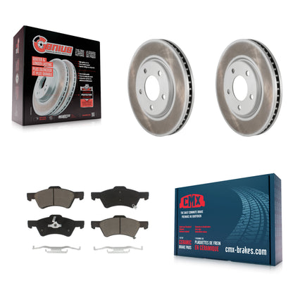 [Avant] Kit de disque (revêtu) et plaquette (céramique) de frein pour Dodge Grand Caravan Chrysler Town & Country Voyager KGC-100538