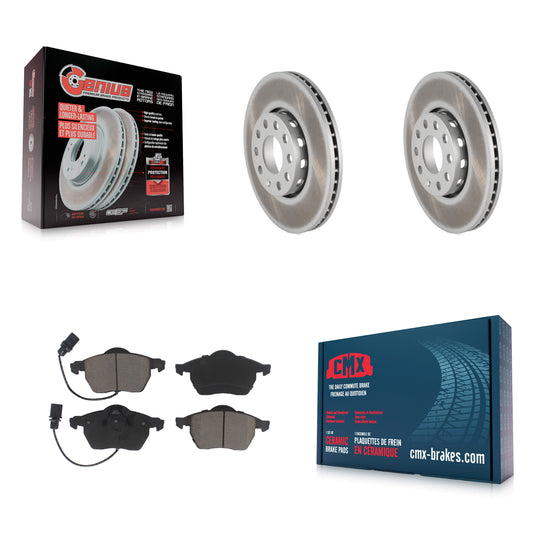 [Avant] Kit de disque (revêtu) et plaquette (céramique) de frein pour Volkswagen Passat Audi A4 Quattro A6 KGC-100544