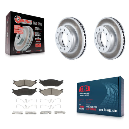 [Avant] Kit de disque (revêtu) et plaquette (céramique) de frein pour Ford F-450 Super Duty F-550 International CF500 CF600 KGC-100553