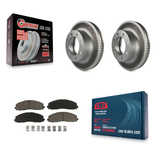 [Avant] Kit de disque (revêtu) et plaquette (céramique) de frein pour Ford F-250 Super Duty F-350 F-450 KGC-100554