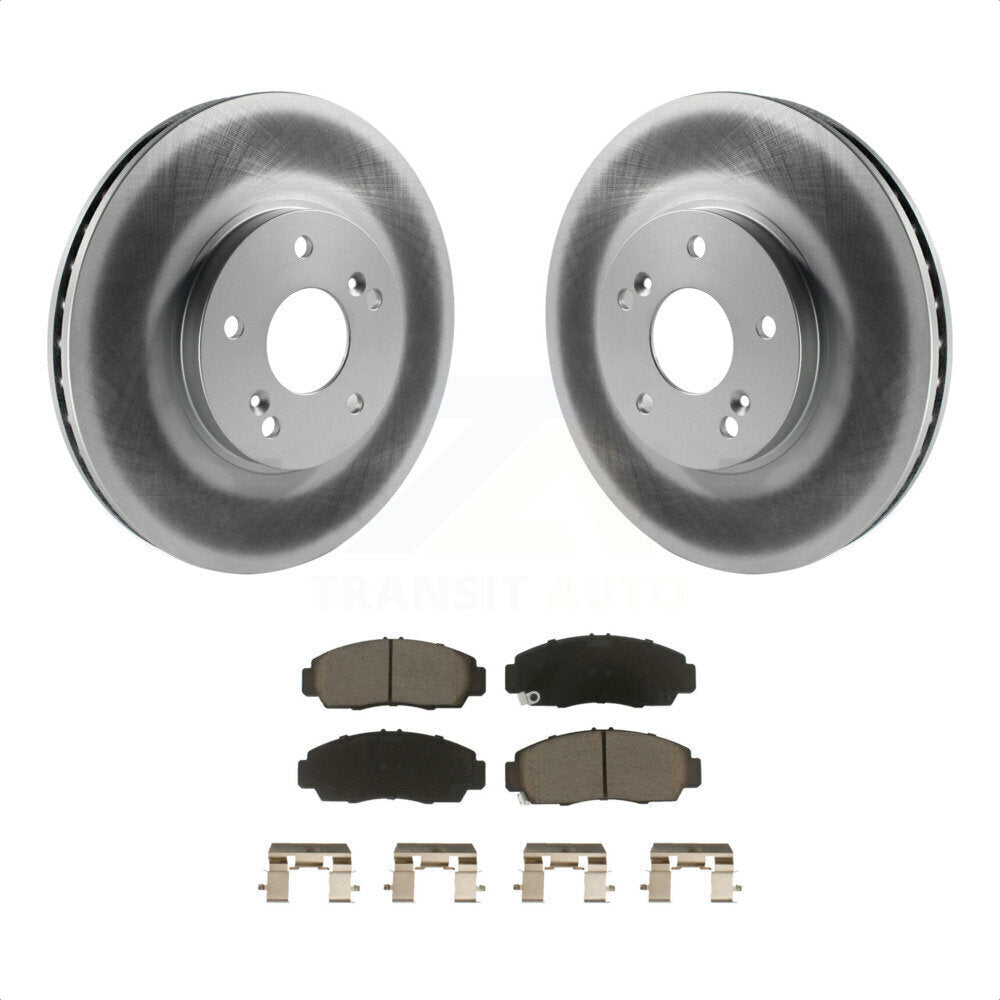 [Avant] Kit de disque (revêtu) et plaquette (céramique) de frein pour Honda Accord Acura TL TSX CL KGC-100559 par Transit Auto
