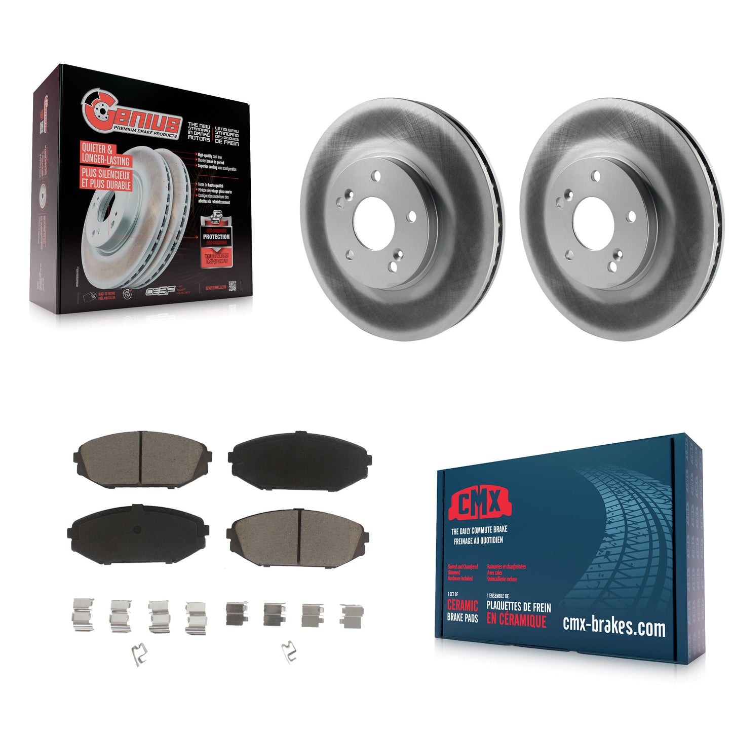 [Avant] Kit de disque (revêtu) et plaquette (céramique) de frein pour Honda Odyssey Acura MDX KGC-100561