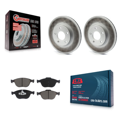 [Avant] Kit de disque (revêtu) et plaquette (céramique) de frein pour 2010-2013 Ford Connect KGC-100565