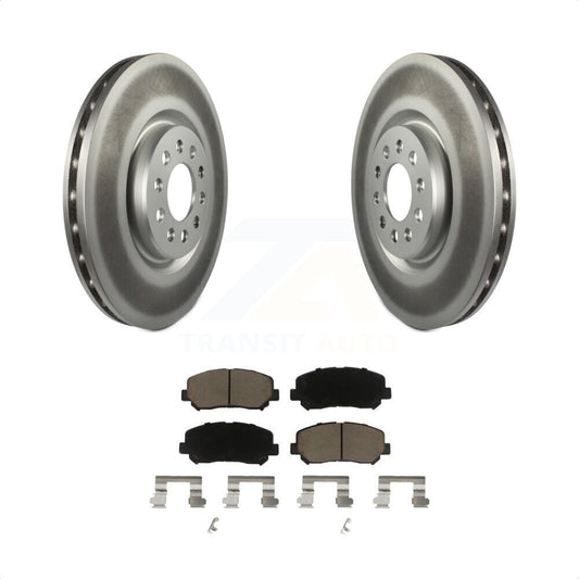[Avant] Kit de disque (revêtu) et plaquette (céramique) de frein pour 2014-2017 Jeep Cherokee avec Single Piston Caliper KGC-100568 par Transit Auto