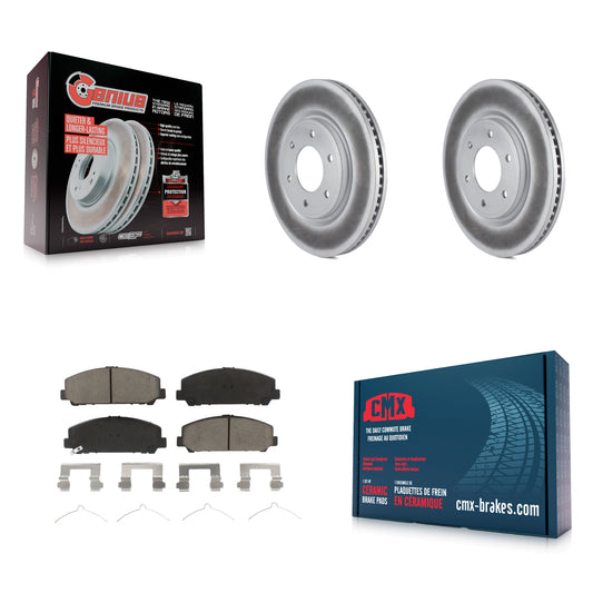 [Avant] Kit de disque (revêtu) et plaquette (céramique) de frein pour Nissan TITAN Armada INFINITI QX80 QX56 KGC-100572
