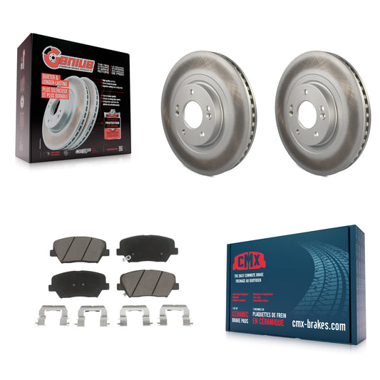 [Avant] Kit de disque (revêtu) et plaquette (céramique) de frein pour Hyundai Santa Fe Sport Kia Sorento KGC-100582