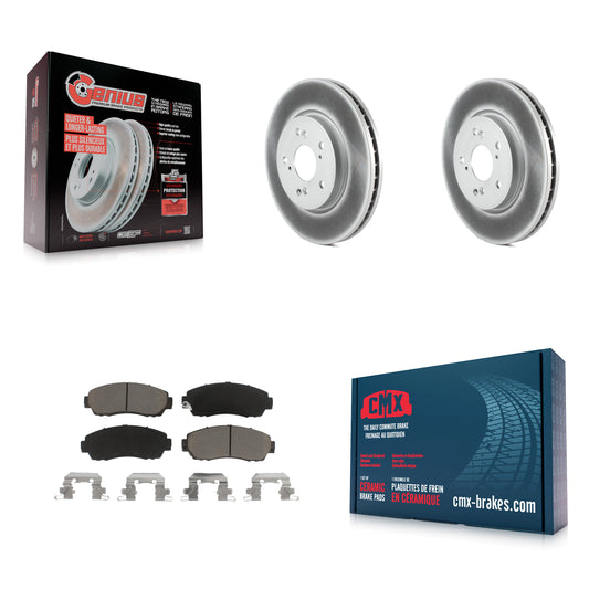 [Avant] Kit de disque (revêtu) et plaquette (céramique) de frein pour Honda CR-V Acura RDX Accord Crosstour KGC-100583