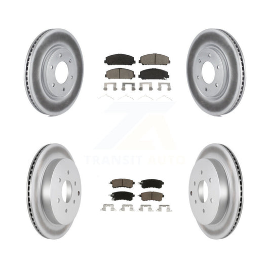 [Avant + Arrière] Kit de disque (revêtu) et plaquette (céramique) de frein pour INFINITI Nissan Armada QX80 QX56 KGC-100599