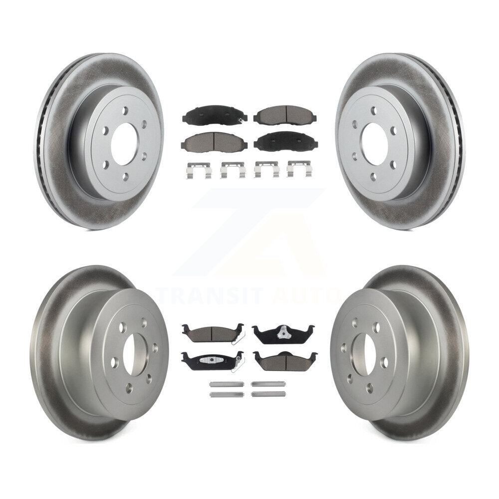 [Avant + Arrière] Kit de disque (revêtu) et plaquette (céramique) de frein pour 2003-2004 Dodge Dakota KGC-100600