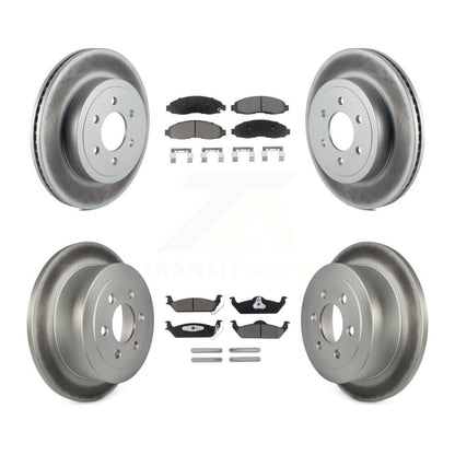 [Avant + Arrière] Kit de disque (revêtu) et plaquette (céramique) de frein pour 2003-2004 Dodge Dakota KGC-100600