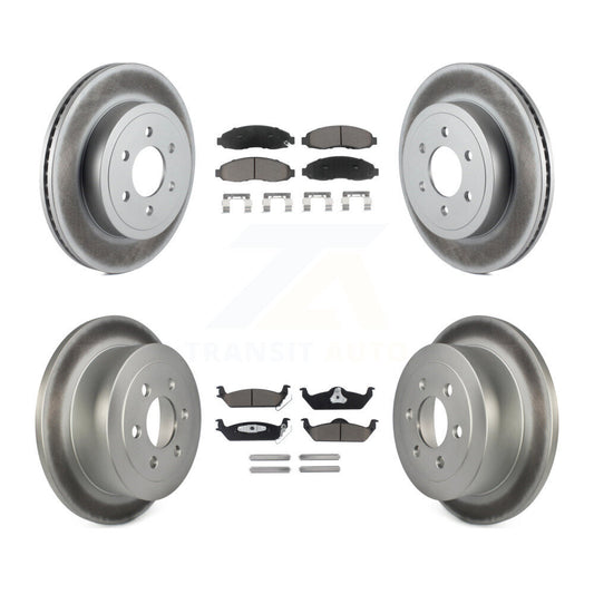 [Avant + Arrière] Kit de disque (revêtu) et plaquette (céramique) de frein pour 2003-2004 Dodge Dakota KGC-100600