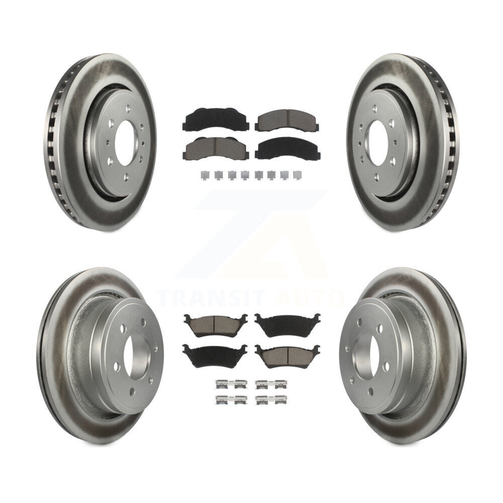 [Avant + Arrière] Kit de disque (revêtu) et plaquette (céramique) de frein pour Ford F-150 KGC-100601