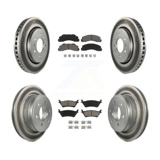 [Avant + Arrière] Kit de disque (revêtu) et plaquette (céramique) de frein pour Ford F-150 KGC-100601