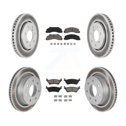 [Avant + Arrière] Kit de disque (revêtu) et plaquette (céramique) de frein pour 2012-2014 Ford F-150 avec 7 Lug Wheels KGC-100602