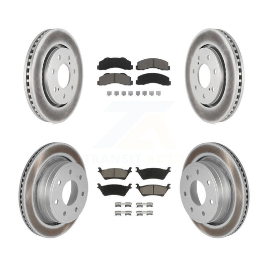 [Avant + Arrière] Kit de disque (revêtu) et plaquette (céramique) de frein pour 2012-2014 Ford F-150 avec 7 Lug Wheels KGC-100602
