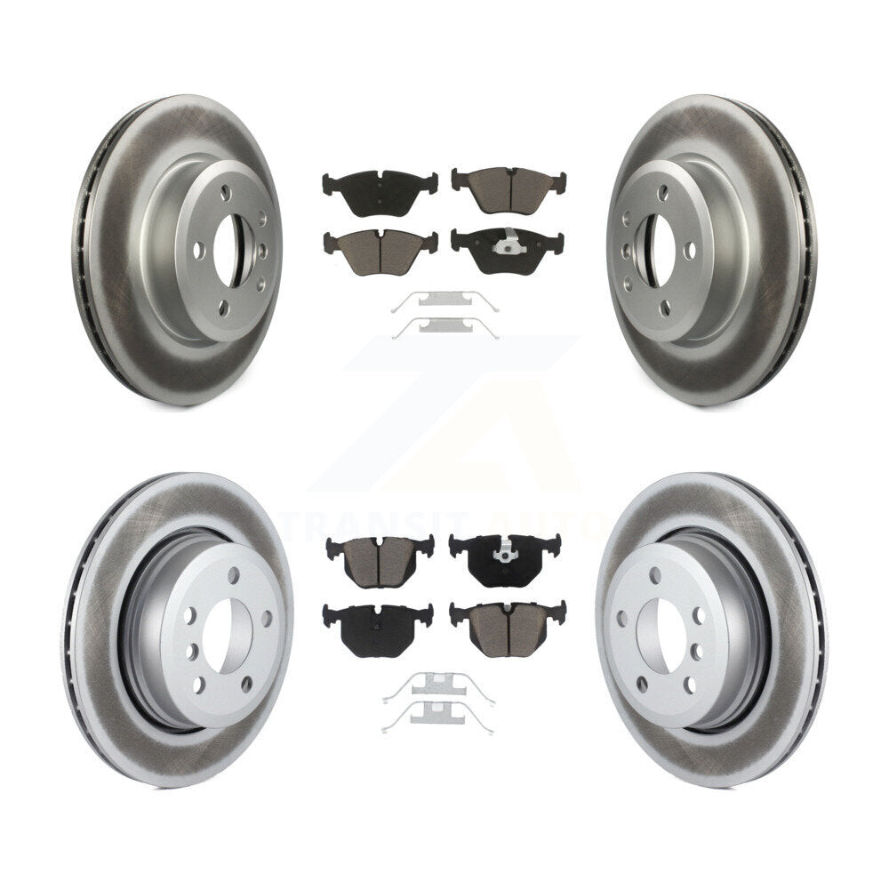 [Avant + Arrière] Kit de disque (revêtu) et plaquette (céramique) de frein pour 2004-2010 BMW X3 KGC-100606