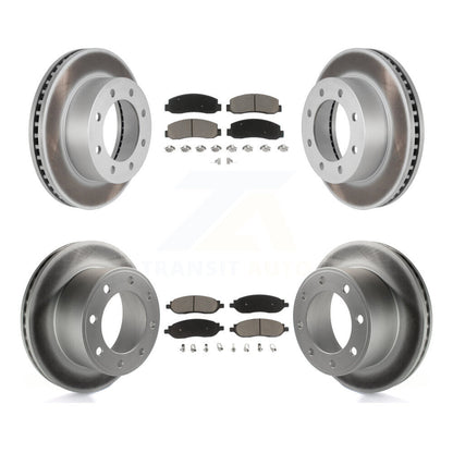 [Avant + Arrière] Kit de disque (revêtu) et plaquette (céramique) de frein pour Ford F-250 Super Duty F-350 KGC-100611
