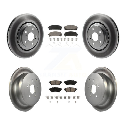 [Avant + Arrière] Kit de disque (revêtu) et plaquette (céramique) de frein pour Toyota Highlander Sienna Lexus RX350 RX450h KGC-100614