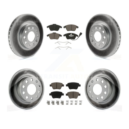 [Avant + Arrière] Kit de disque (revêtu) et plaquette (céramique) de frein pour 2013 Volkswagen Beetle 2.5L avec 253mm Diameter Rotor KGC-100618