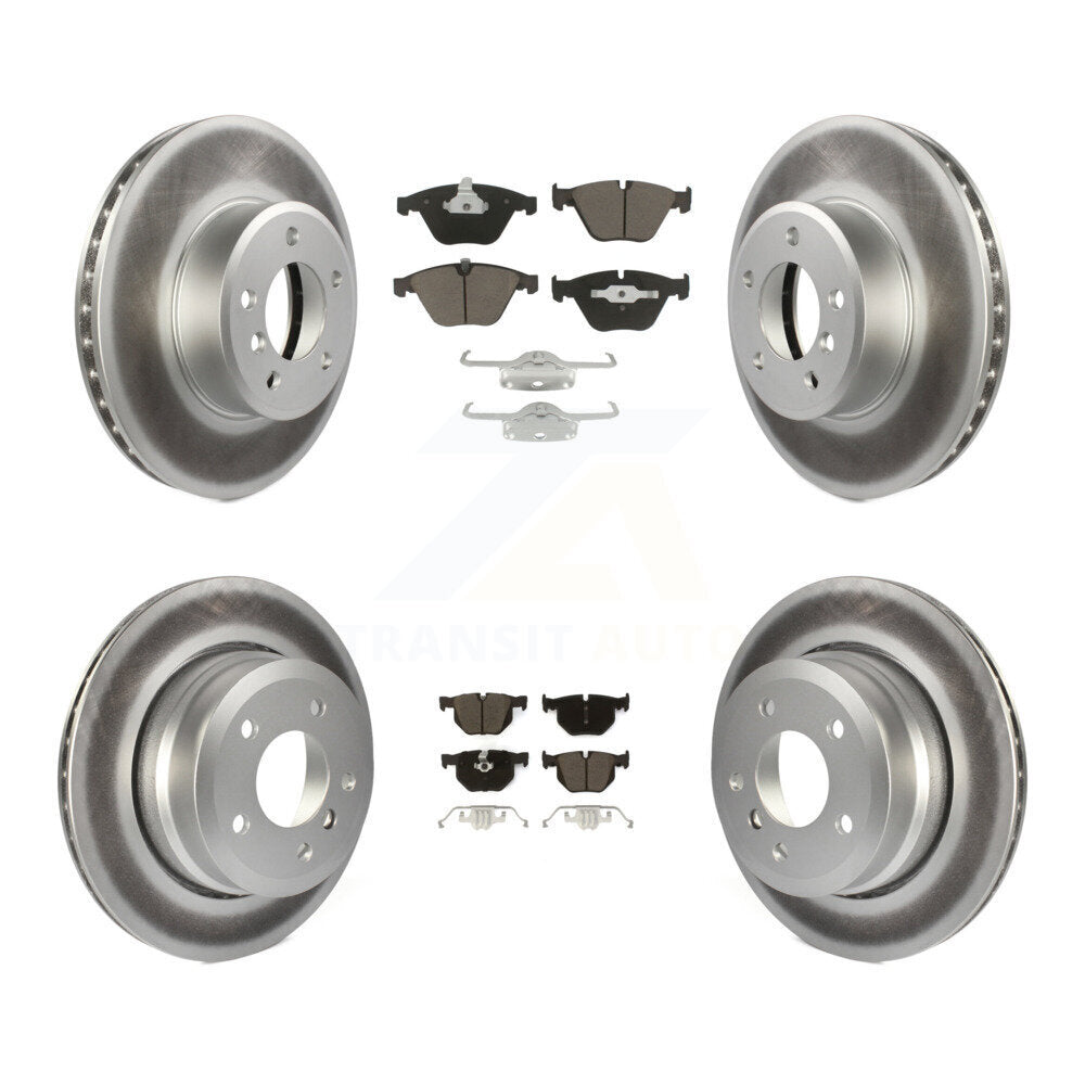 [Avant + Arrière] Kit de disque (revêtu) et plaquette (céramique) de frein pour BMW 530xi 535xi 528i xDrive 535i 528xi 525xi KGC-100624