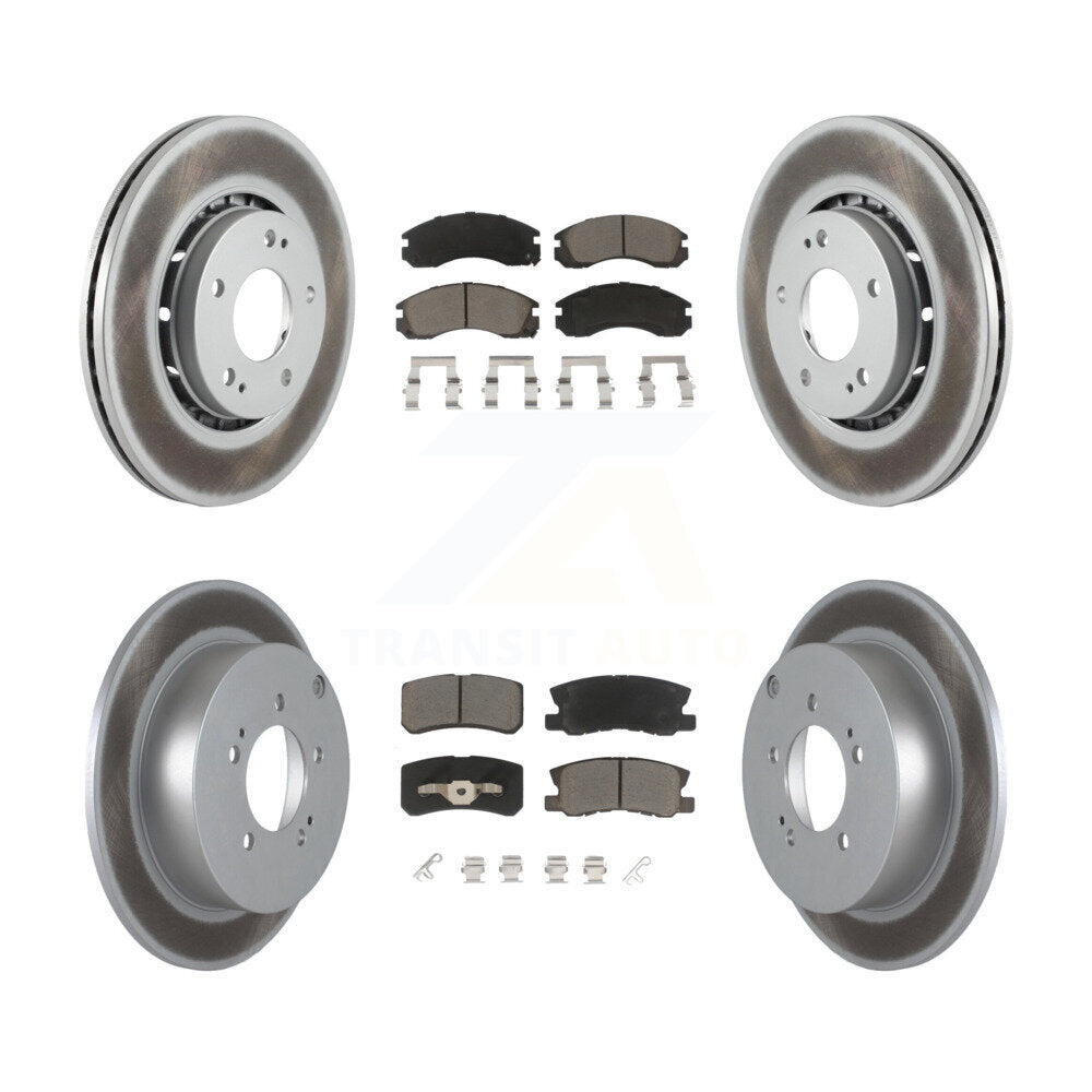 [Avant + Arrière] Kit de disque (revêtu) et plaquette (céramique) de frein pour Mitsubishi Lancer KGC-100625