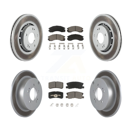 [Avant + Arrière] Kit de disque (revêtu) et plaquette (céramique) de frein pour Mitsubishi Lancer KGC-100625