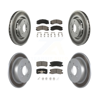 [Avant + Arrière] Kit de disque (revêtu) et plaquette (céramique) de frein pour 2009 Mitsubishi Lancer Ralliart To 03 09 KGC-100626