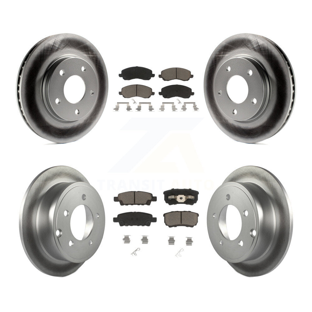 [Avant + Arrière] Kit de disque (revêtu) et plaquette (céramique) de frein pour Mitsubishi Lancer KGC-100628
