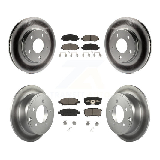 [Avant + Arrière] Kit de disque (revêtu) et plaquette (céramique) de frein pour Mitsubishi Lancer KGC-100628
