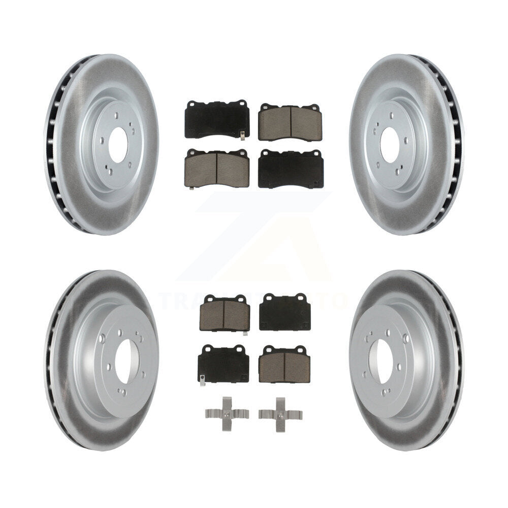 [Avant + Arrière] Kit de disque (revêtu) et plaquette (céramique) de frein pour Mitsubishi Lancer KGC-100629