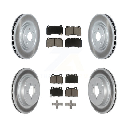 [Avant + Arrière] Kit de disque (revêtu) et plaquette (céramique) de frein pour Mitsubishi Lancer KGC-100629