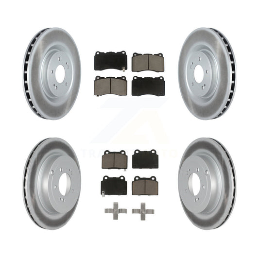 [Avant + Arrière] Kit de disque (revêtu) et plaquette (céramique) de frein pour Mitsubishi Lancer KGC-100629