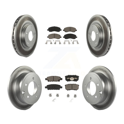 [Avant + Arrière] Kit de disque (revêtu) et plaquette (céramique) de frein pour Jeep Patriot Dodge Compass Caliber Chrysler Avenger Sebring 200 KGC-100630