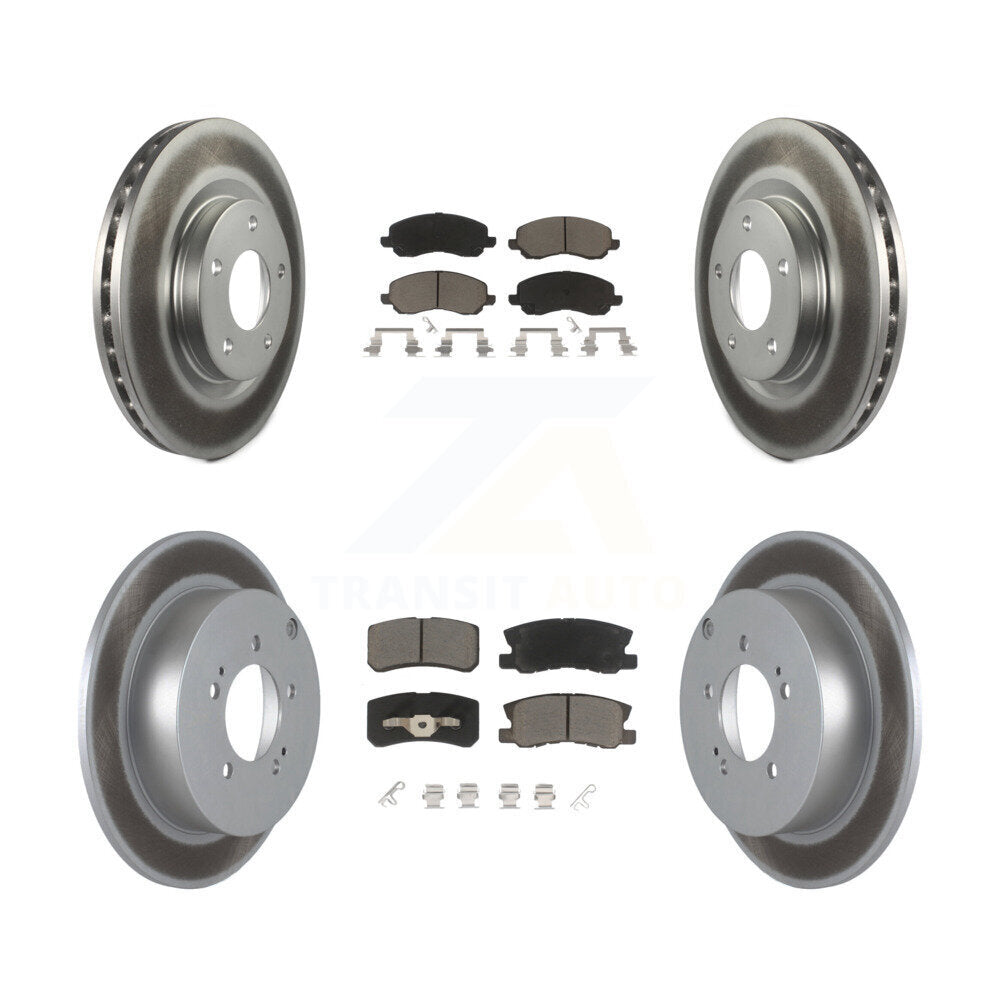 [Avant + Arrière] Kit de disque (revêtu) et plaquette (céramique) de frein pour Mitsubishi Outlander KGC-100631