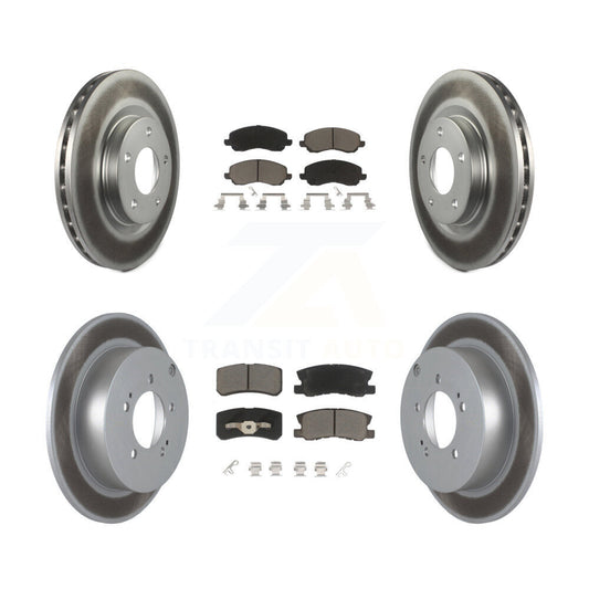 [Avant + Arrière] Kit de disque (revêtu) et plaquette (céramique) de frein pour Mitsubishi Outlander KGC-100631