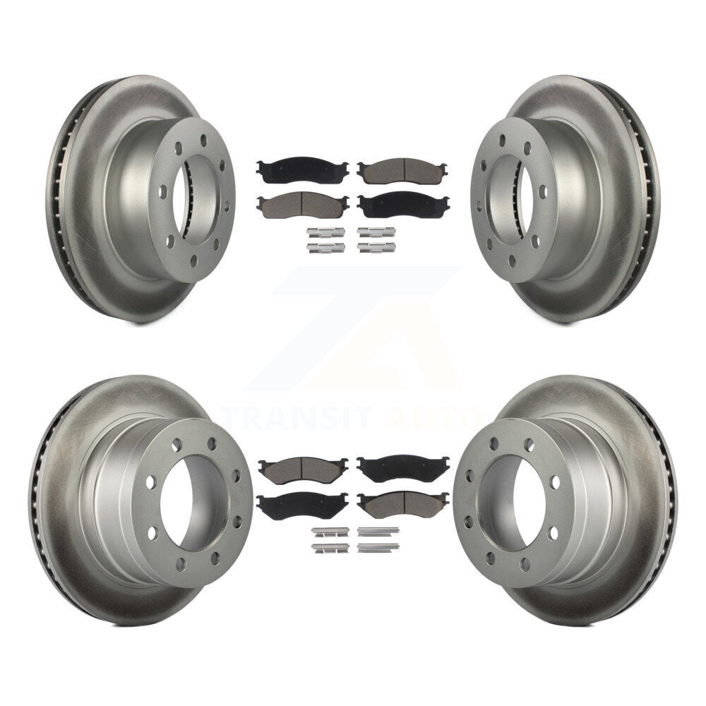 [Avant + Arrière] Kit de disque (revêtu) et plaquette (céramique) de frein pour Dodge Ram 2500 1500 3500 KGC-100635