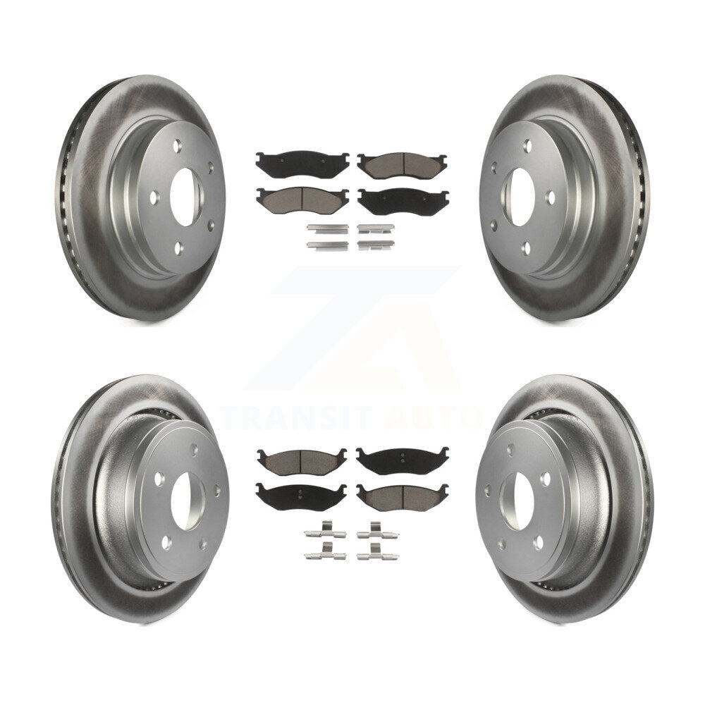 [Avant + Arrière] Kit de disque (revêtu) et plaquette (céramique) de frein pour Dodge Durango Ram 1500 KGC-100636