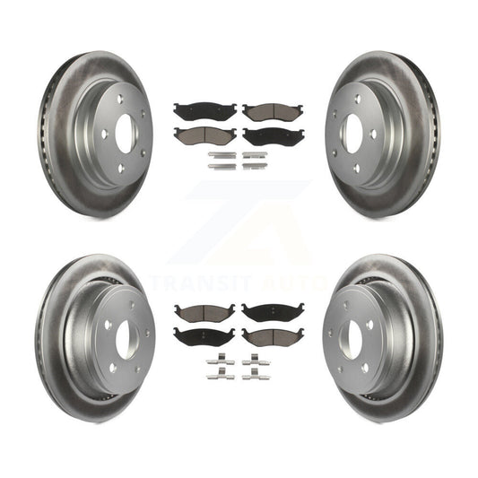 [Avant + Arrière] Kit de disque (revêtu) et plaquette (céramique) de frein pour Dodge Durango Ram 1500 KGC-100636