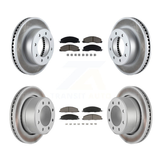 [Avant + Arrière] Kit de disque (revêtu) et plaquette (céramique) de frein pour Ram 2500 3500 1500 Dodge KGC-100637