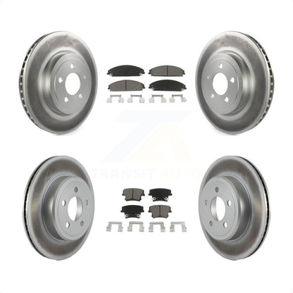 [Avant + Arrière] Kit de disque (revêtu) et plaquette (céramique) de frein pour Dodge Charger Chrysler 300 Challenger Magnum KGC-100638 par Transit Auto